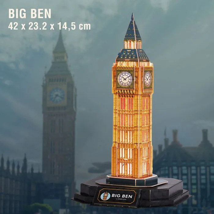 Puzzle 3D - Big Ben LED | Maquette A Construire |-2