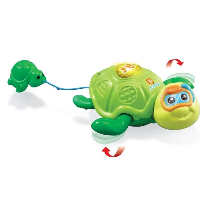 Jouet de Bain - VTECH BABY - Maman Tortue et son Bébé Nageur - Vert - Mixte - 12 mois et plus-0