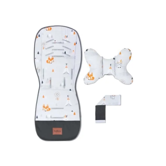 Bellochi Coussin Poussette Universel Été Matelas - Universelle avec Coussin Anti-Choc - Coton et Velours - Apantaschi-0