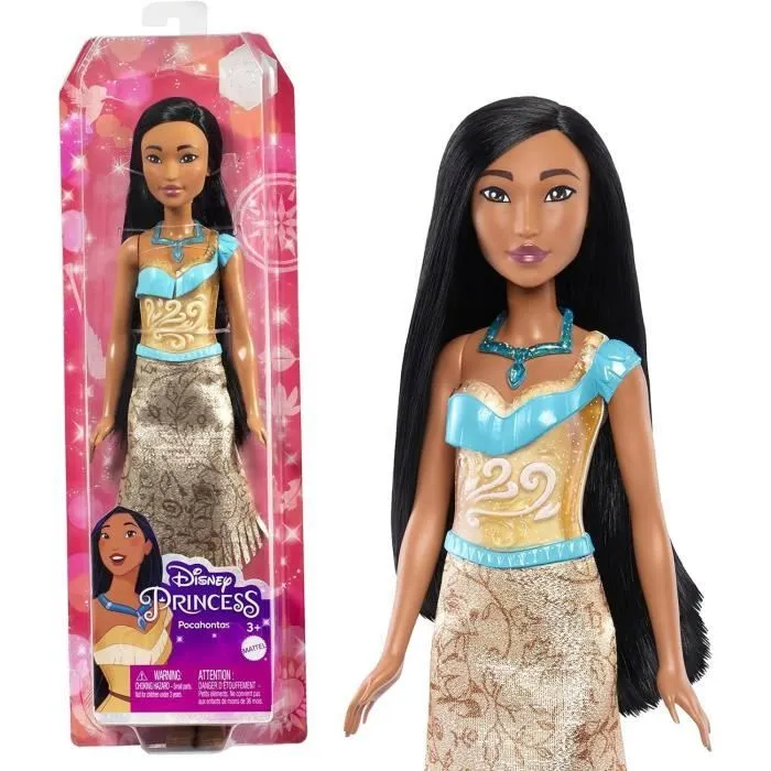 Pocahontas Poupée 29 cm, Mattel Poupée Disney Princesses habillage et accessoires HLW07-0