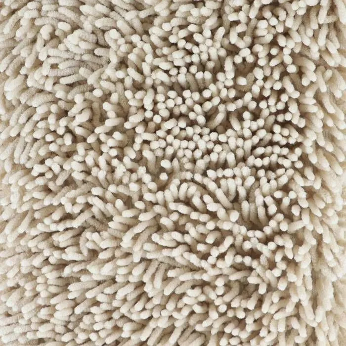 TENDANCE - Tapis de salle de bain Beige en Microfibre chenille 50 x 80 cm-2