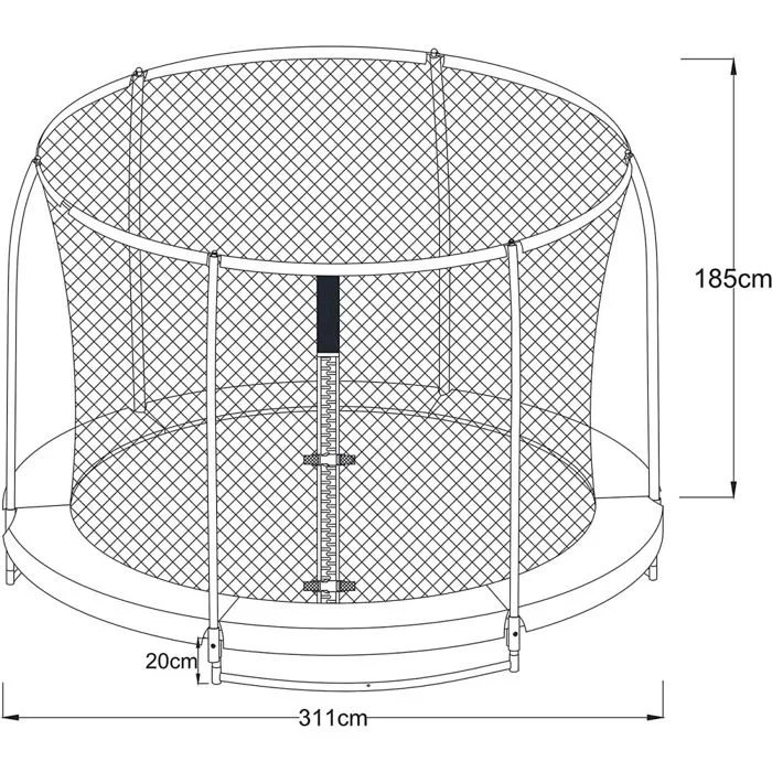 Trampoline rond AXI Boston Ø 305 cm noir - Inground/Enterré & Onground pour enfants-3
