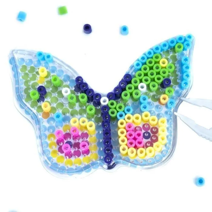 La Manuli - Plaques de perles à repasser avec modèles assortis - Papillon + perles gratuites-1