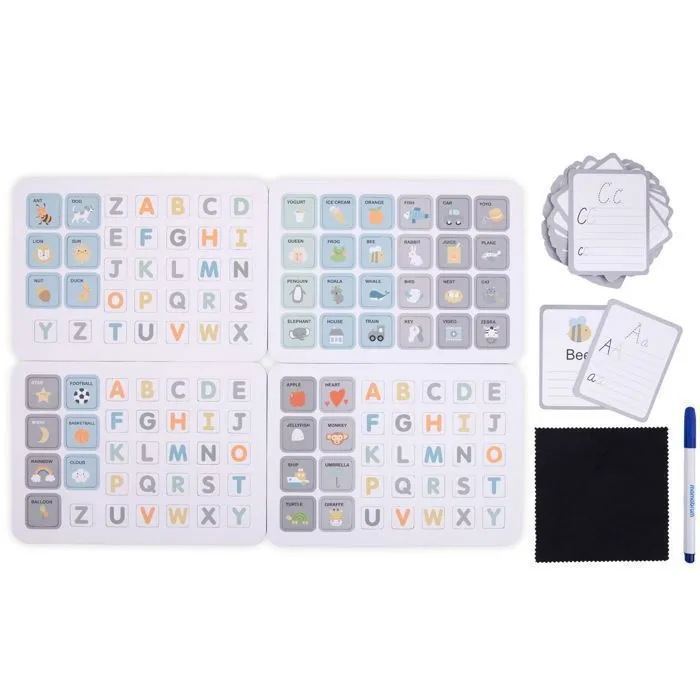 Puzzle magnétique - Mamabrum - MAM49 ABC BOX - Alphabet - 26 cartes - 78 tuiles magnétiques-3