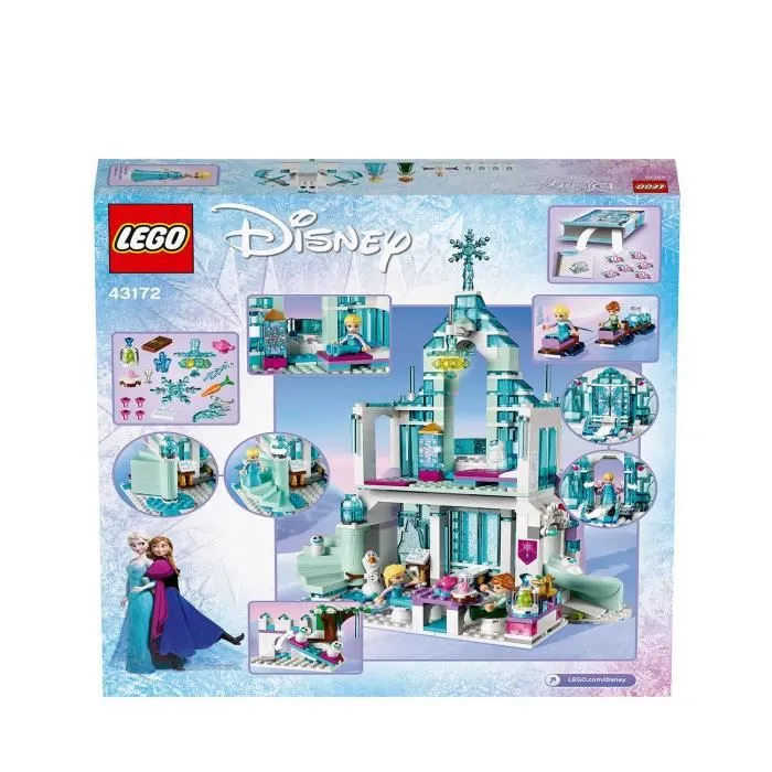 LEGO® Disney Princess 43172 Le palais des glaces magique d’Elsa, Château de la Reine des Neiges, Jouet avec Accessoires-3