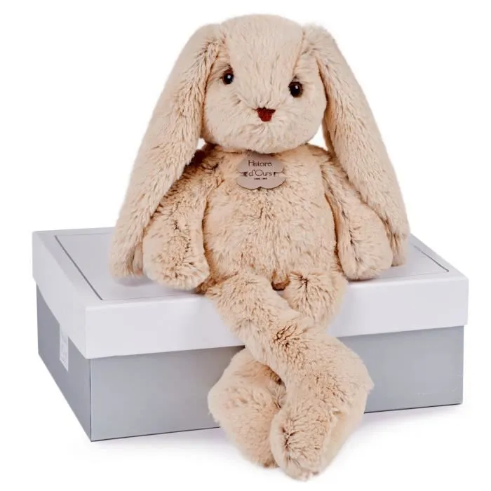 Peluche - HISTOIRE D'OURS - Les Copains Câlins - Lapin beige - Intérieur - Mixte-0