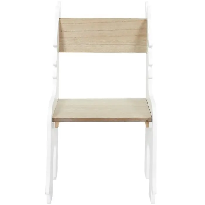 Home Deco Kids HD7477 Chaise Enfant Licorne Blanc et beige Bois H60 x 33 x 41 cm-1