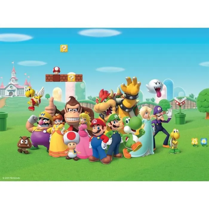 Puzzle 200 pièces XXL Les aventures de Super Mario, 00012993, Dès 8 ans, Ravensburger-1