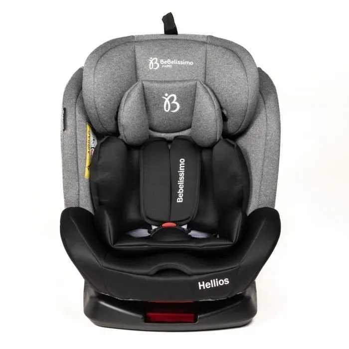 BEBELISSIMO - Siège auto Isofix - pivotant 360 ° -  40-150cm - (0-36kg) - Hellios  - gris / noir- R129 i-size-1