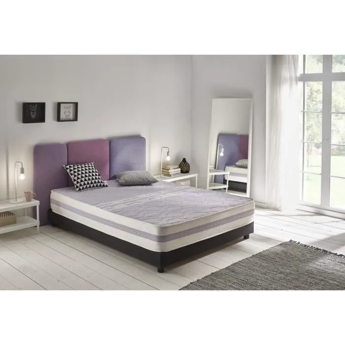 Matelas 140x200 cm Mémoire de forme Dream Aloe Vera epaisseur 19 cm +/-2 Fermeté Moyenne. ECCOX-1