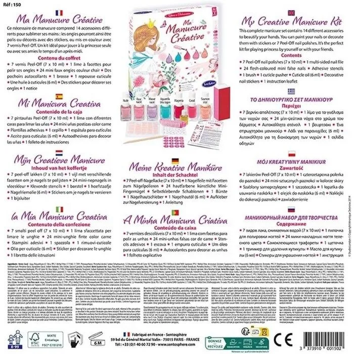 Kit enfant - Rêve de princesse - Ma manucure créative - 7 vernis - SENTOSPHERE-2