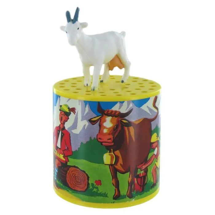 Boîte à meuh - LUTECE CREATIONS - Boîte à bêêê - Chèvre en résine - Mixte - 6 X 6 X 10,5 cm-0