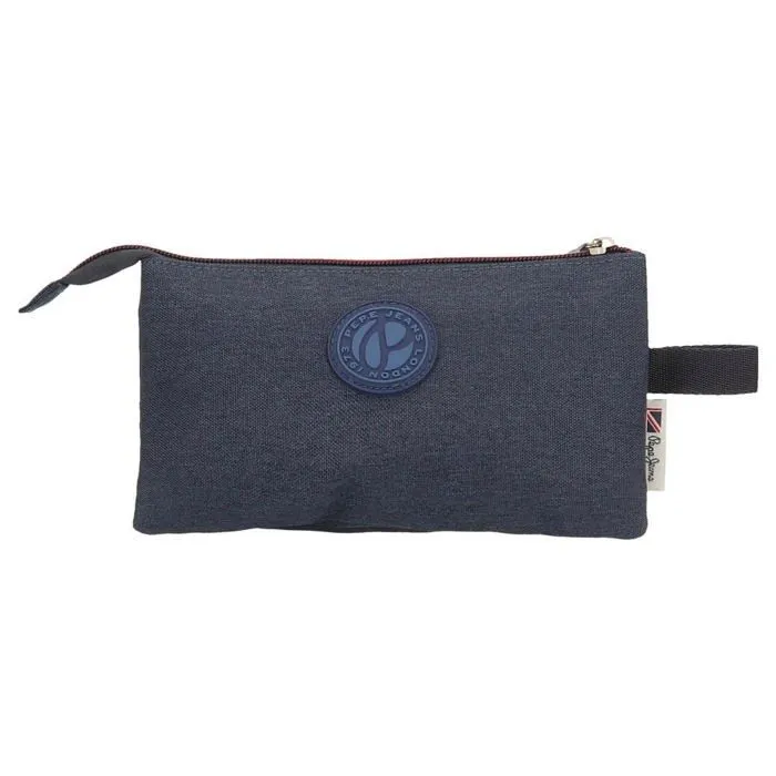 Trousse a stylo Pepe jeans - 6464321 - Aidan Etui triple bleu 22 x 12 x 5 cm polyester-2