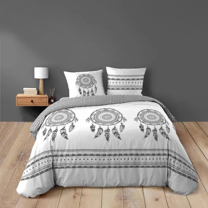 Pack Housse de couette 240 x 220 cm rêve indien + drap housse 140x190 cm-1
