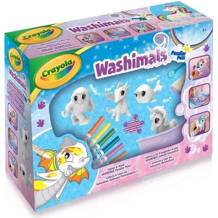 Crayola - Washimals Animaux fantastiques - Coffret de coloriage lavable pour enfants dès 3 ans-0