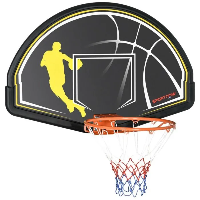 SPORTNOW - Panier de Basketball - PE - 70x110x90cm - Noir-0