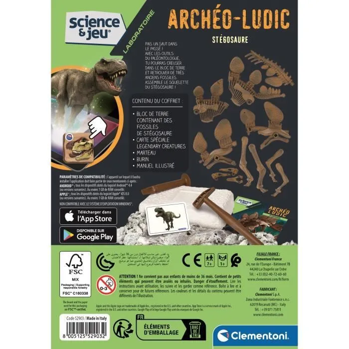 Archéo Ludic Stégosaure CLEMENTONI-5