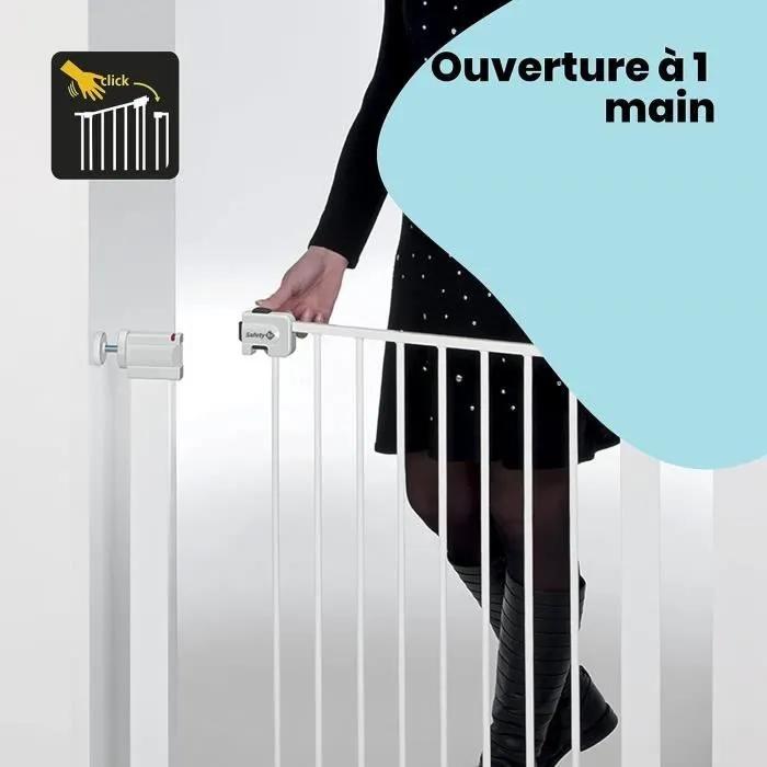 SAFETY 1ST Barrière de sécurité enfant Easy Close - Métal - 73 à 80 cm - Blanc-4