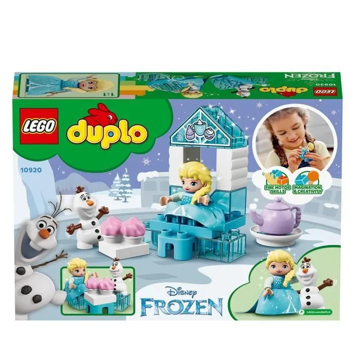 LEGO® 10920 DUPLO Disney La Reine Des neiges Le Goûter d’Elsa Et Olaf, Jouet avec Grandes Briques et Poupée pour Enfants de 2 ans-1