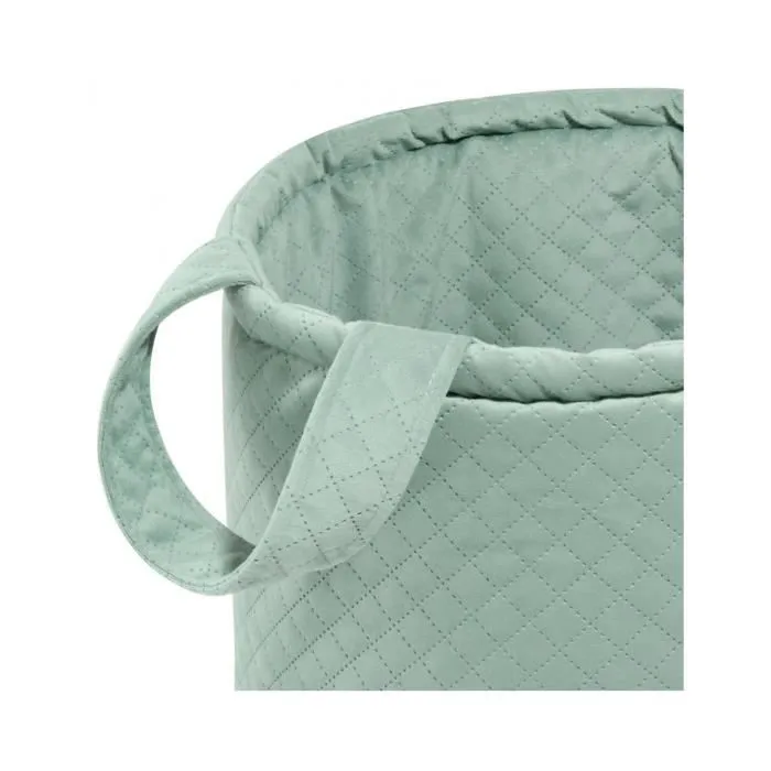Bellochi Panier Rangement Enfant - Pliable et Universel Panier Rangement Jouet - Velours Doux - 33x40cm Menthe-1
