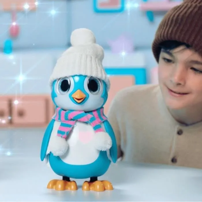 Pingouin interactif bleu - SILVERLIT - RESCUE PENGUIN - 20 émotions - Pack unboxing inclus-0