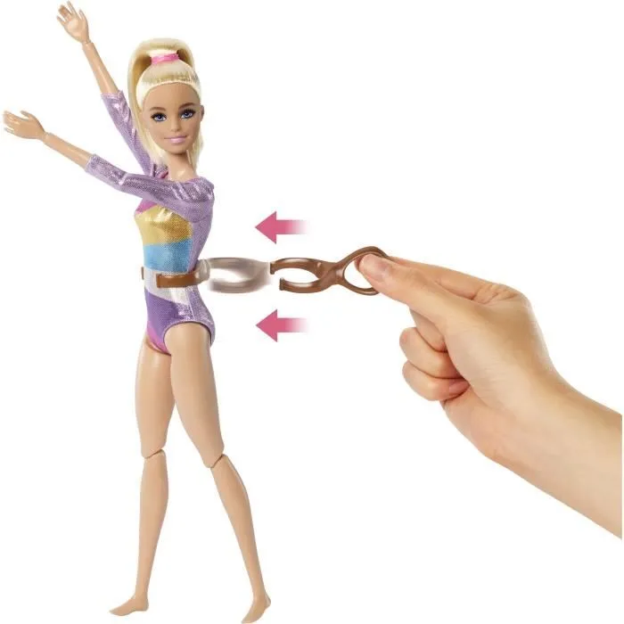Barbie-Gymnastique-Coffret avec poupée et plus de 10 accessoires HRG52-5