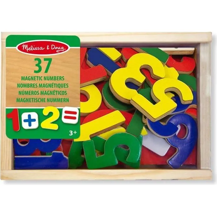 Jeu éducatif - MELISSA & DOUG - 37 Aimants Chiffres Et Signes Mathématiques En Bois-0