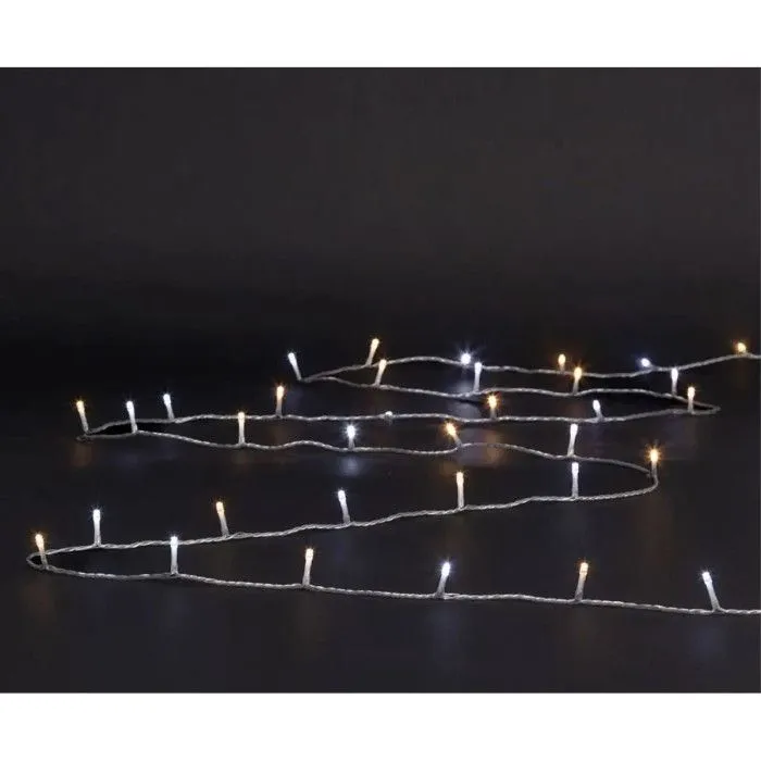 Guirlande de Noël Lumineuse "Timer" 50m Blanc Froid & Blanc Chaud-0