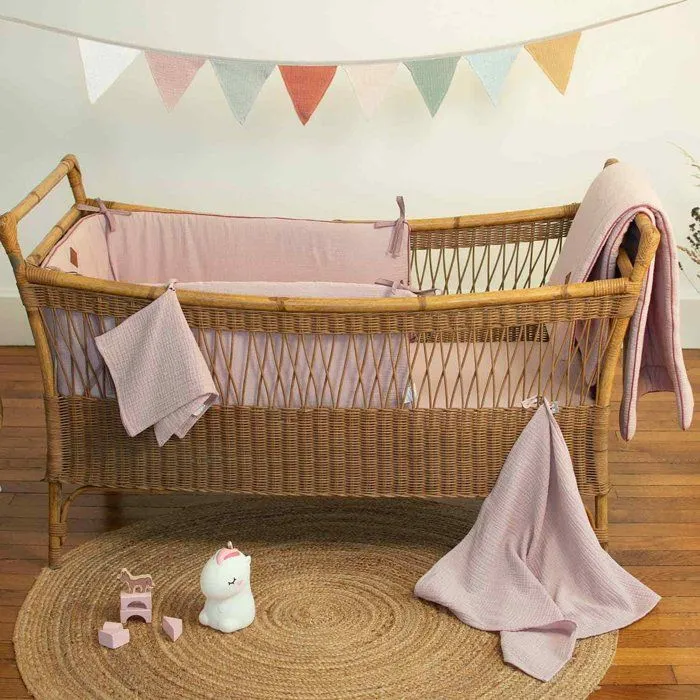 Tour de lit universel en gaze de coton - SEVIRA KIDS - Jeanne - Bébé - Blanc-3