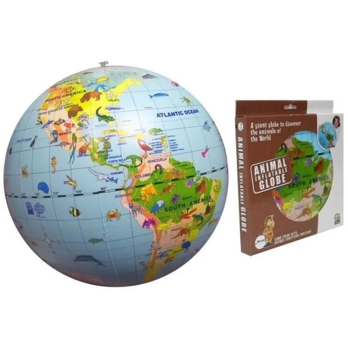 Globe gonflable Caly Toys Animaux ø 50 cm - Mixte - Enfant-0