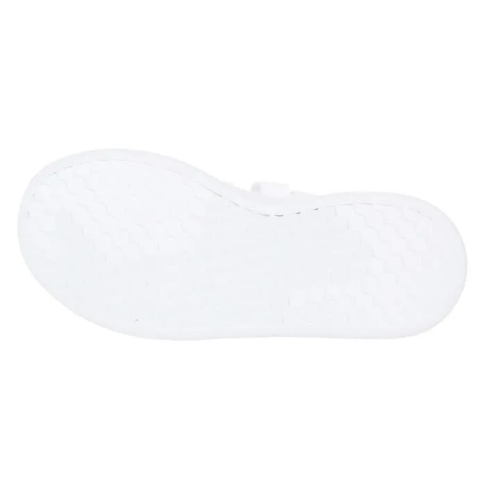 Baskets ADIDAS ADVANTAGE C - Enfant - Blanc/Rose - Fermeture 3 scratchs - Talon rose-3