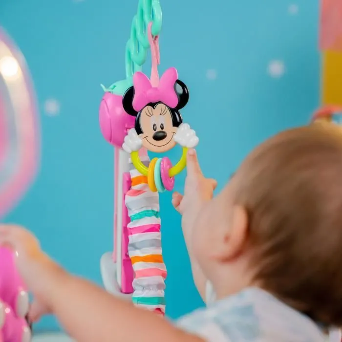 DISNEY BABY Aire d'éveil bébé multi-jouets, siège sauteur à rebonds évolutif, pivotant à 360° - Minnie - 10 jeux interactives Disney-6