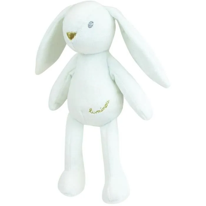 JEMINI Luminou Lapin blanc Peluche lumineuse naturelle fonctionne sans pile+/- 20 cm-5