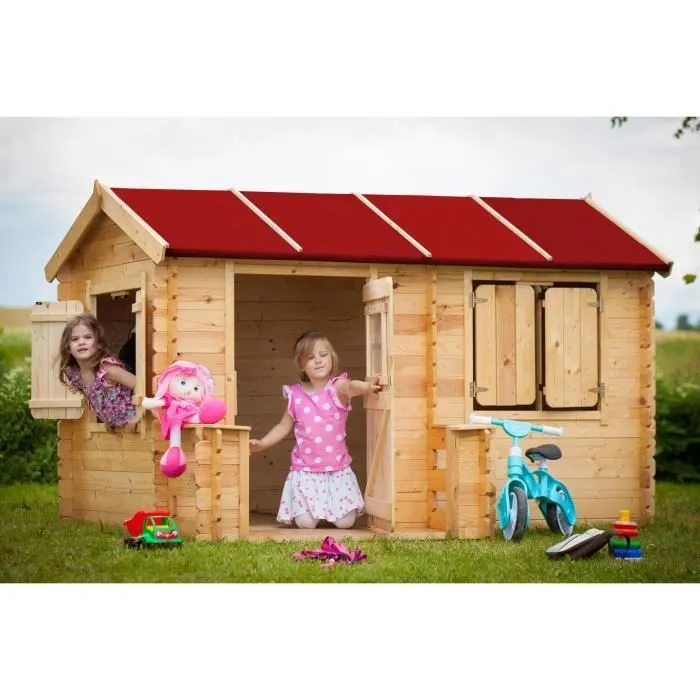 Maison en bois pour enfants - Timbela M503 - Extérieur - 175x235xH151cm-3
