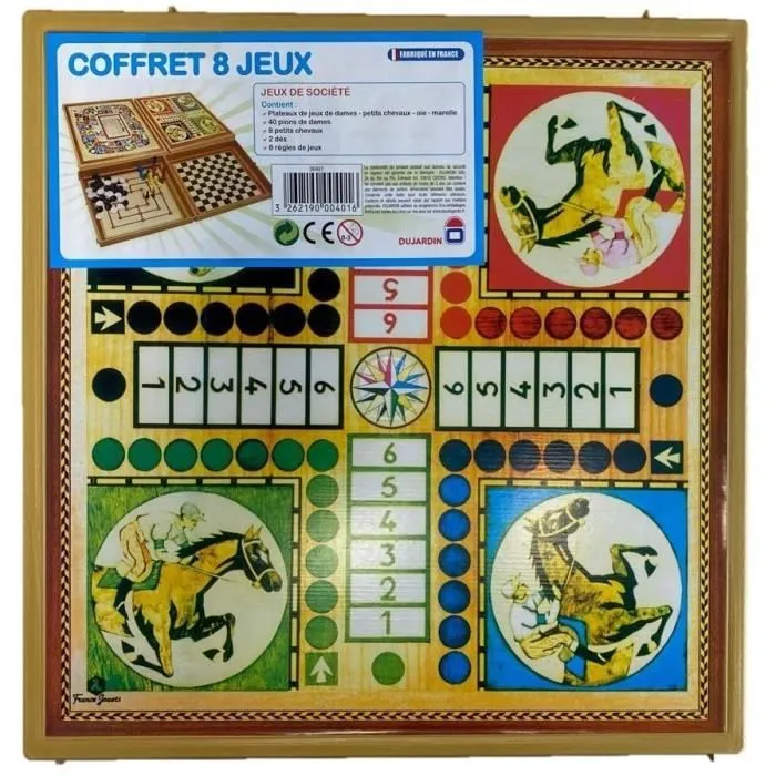 COFFRET 8 JEUX STANDARD - Jeu de société - DUJARDIN - Profitez de 8 jeux classiques réunis dans un seul coffret-1