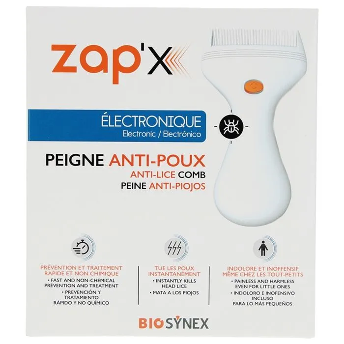 Peigne électronique Anti-poux - Zap X - Blanc - Pour enfants-0