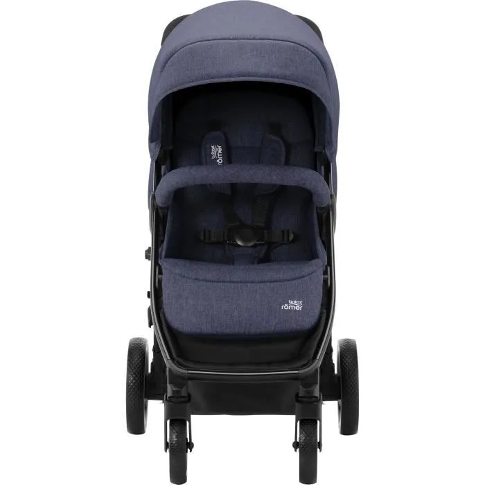 BRITAX-ROMER Poussette B-Agile M - 0-48 mois - Jusqu'à 22kg - Dossier réglable - Bleu Navy Ink-1