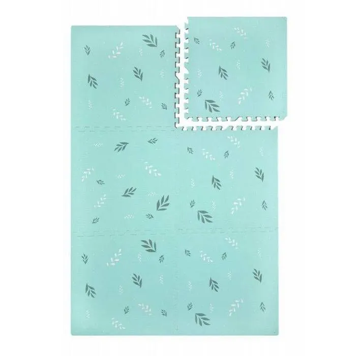 Tapis d éveil et jeux Enfant Puzzle Feuilles Vertes - 120 x 180 cm - Géant - Mousse EVA sûre et durable - Kidolo-0