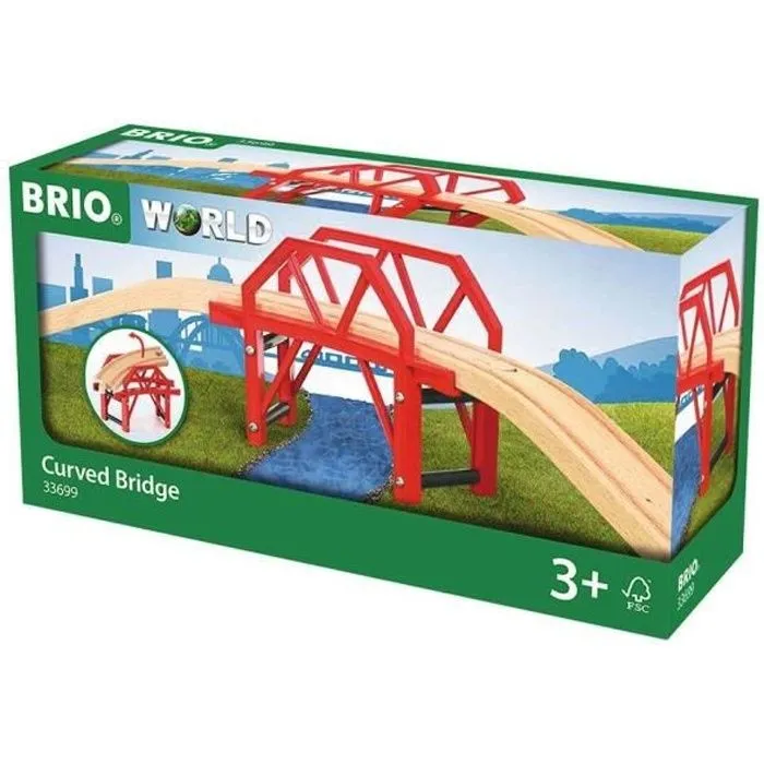 Pont Courbe en Bois BRIO World - Ravensburger - Mixte dès 3 ans - Multicolore-0