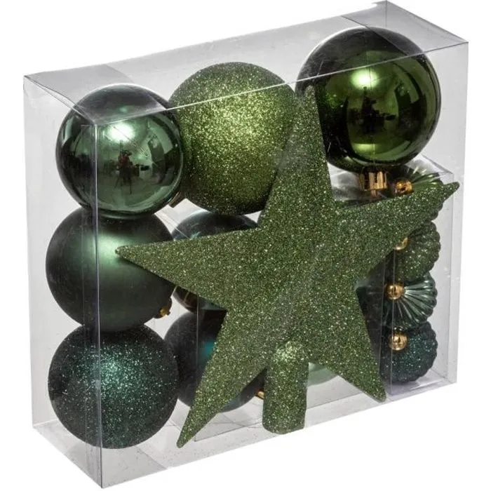Kit de sapin "Colorama de Noël" 18 pièces vert Feeric lights & christmas-0