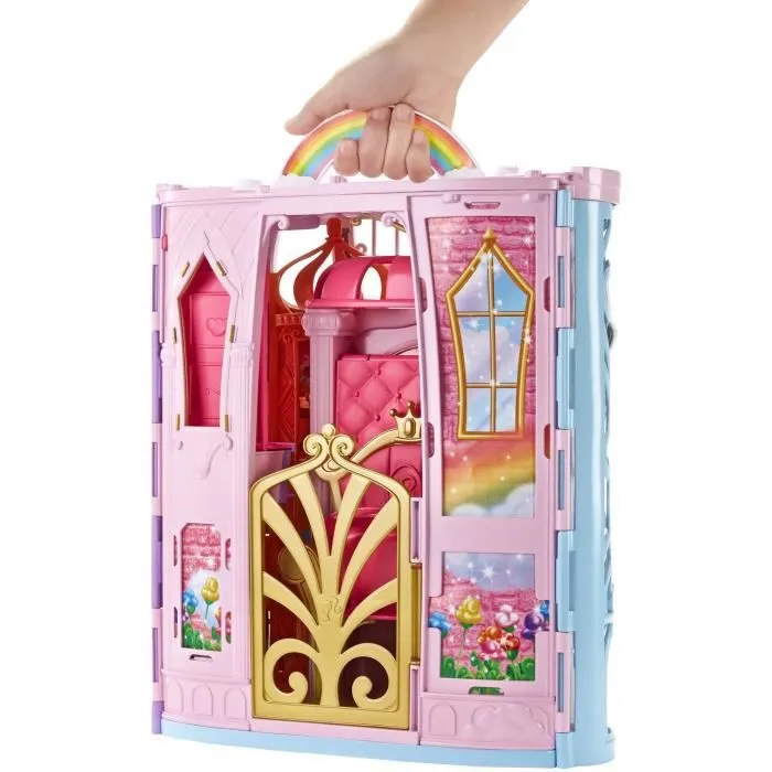 BARBIE - Château Arc-en-Ciel - Transportable - 3 ans et +-4