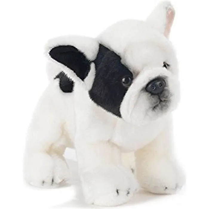 Peluche chien Bouledogue francais 30 cm-0