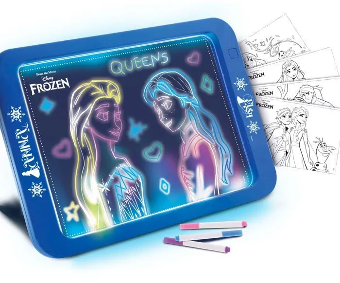 Ardoise enfant - ardoise magique Liscianigiochi - 92949 - FROZEN MAGIC LED BOARD-1