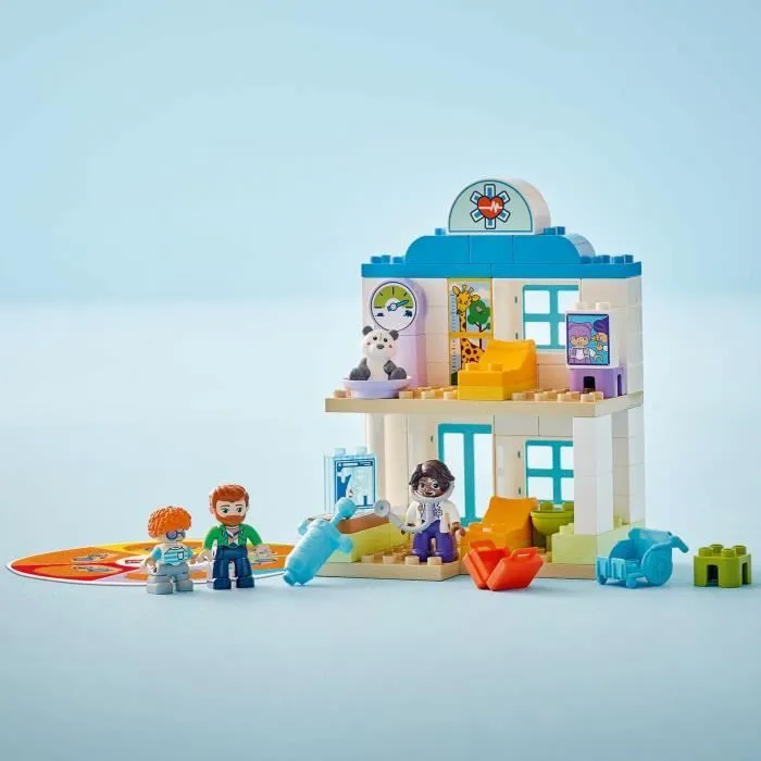 LEGO DUPLO Ma ville 10449 Première visite chez le médecin - Jouet motricité fine dès 2 ans-3