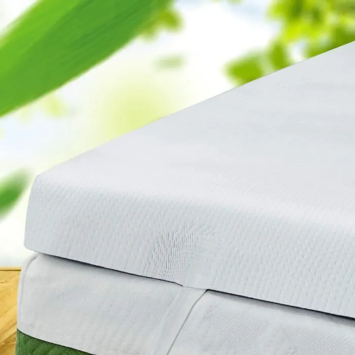 Surmatelas - Non spécifié - 140x190 - Mousse haute densité - Déhoussable - 6 cm d'épaisseur-0