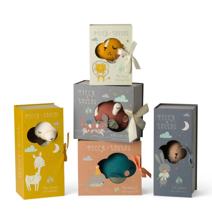 Peluche  dans un coffret cadeau Lion Moutarde 18 cm-4