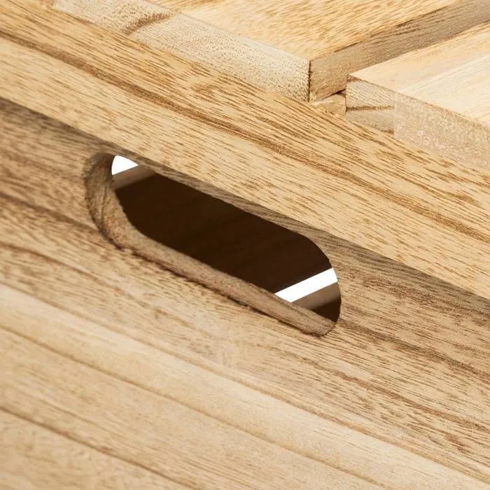 Boîtes de rangement en bois - FIVE - Lot de 3 Cagettes - Dimensions 38x28x24cm, 32x22x20cm, 26x16x16cm-1