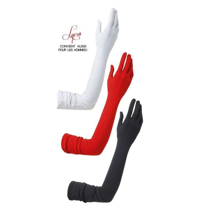 Gants en lycra - WIDMANN - Noir - 60 cm - Extensibles pour femme et homme-0