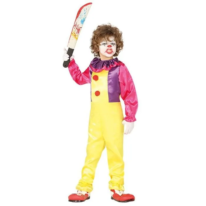 DÉGUISEMENT CLOWN TUEUR GARÇON 5/6 ANS Multicolore-0