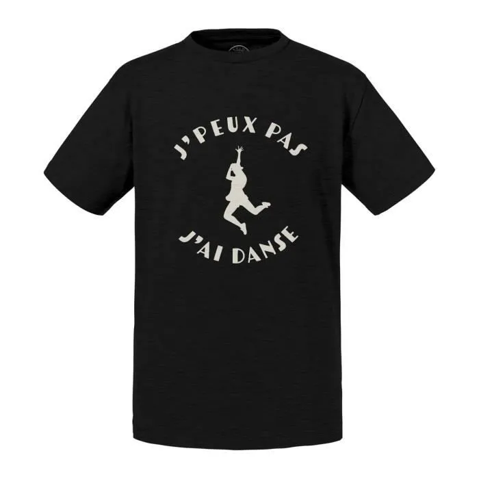T-shirt Enfant Noir J'Peux Pas J'ai Danse Hip hop Salsa classique-0